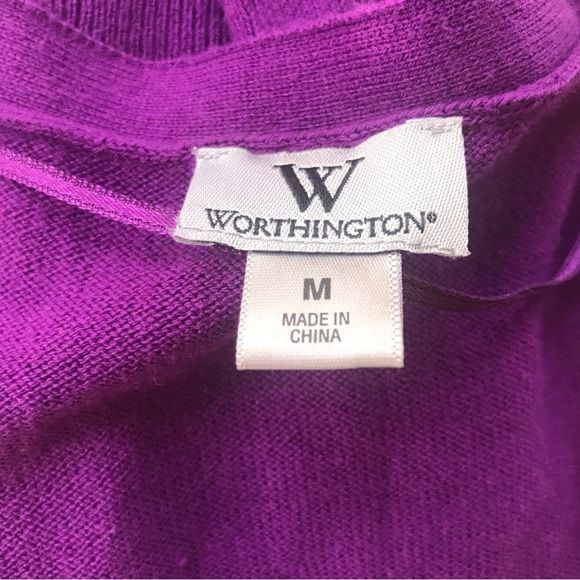 🌸3 for $20 Worthington Fuchsia Button Front Cardigan - Picture 6 of 9